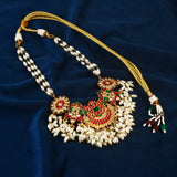 NK-113 - Aakarshak Jadau Kunda Chokar Set with White Pearls
