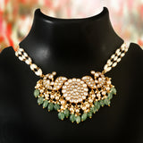 NK-121 - Mirza Jadau Kundan Set with Emerald
