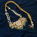 NK-121 - Mirza Jadau Kundan Set with Emerald