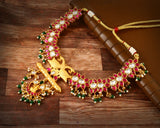 NK-122 - Bhavya Jadau Kundan Set with Mor Pankh