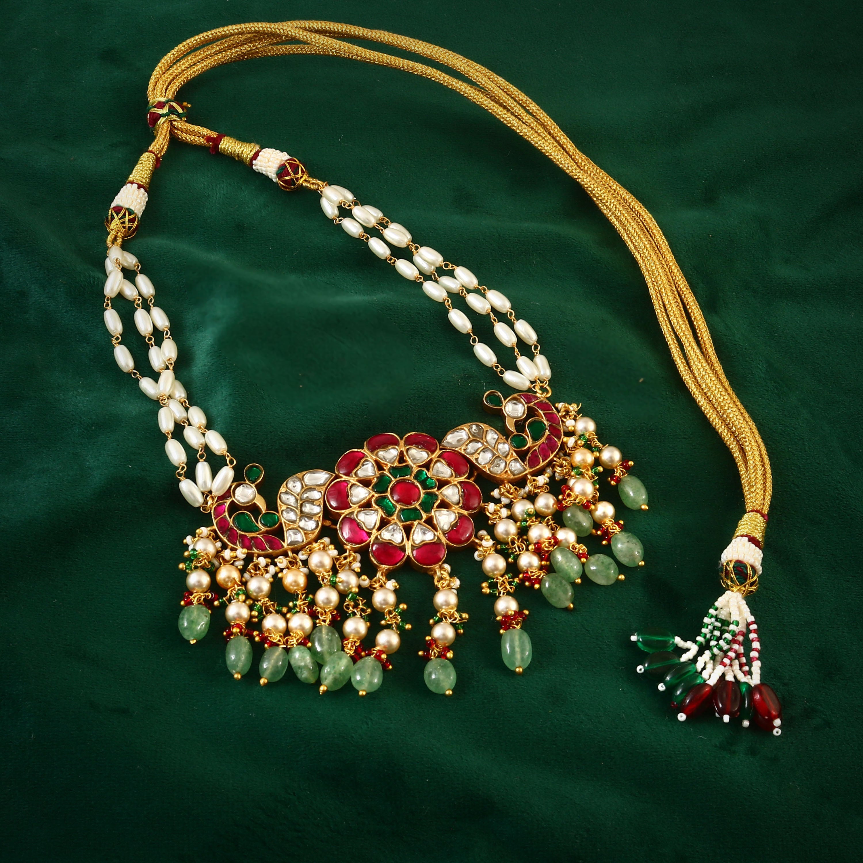 NK-124 - Lavanya Jadau Kundan Set with Emeral