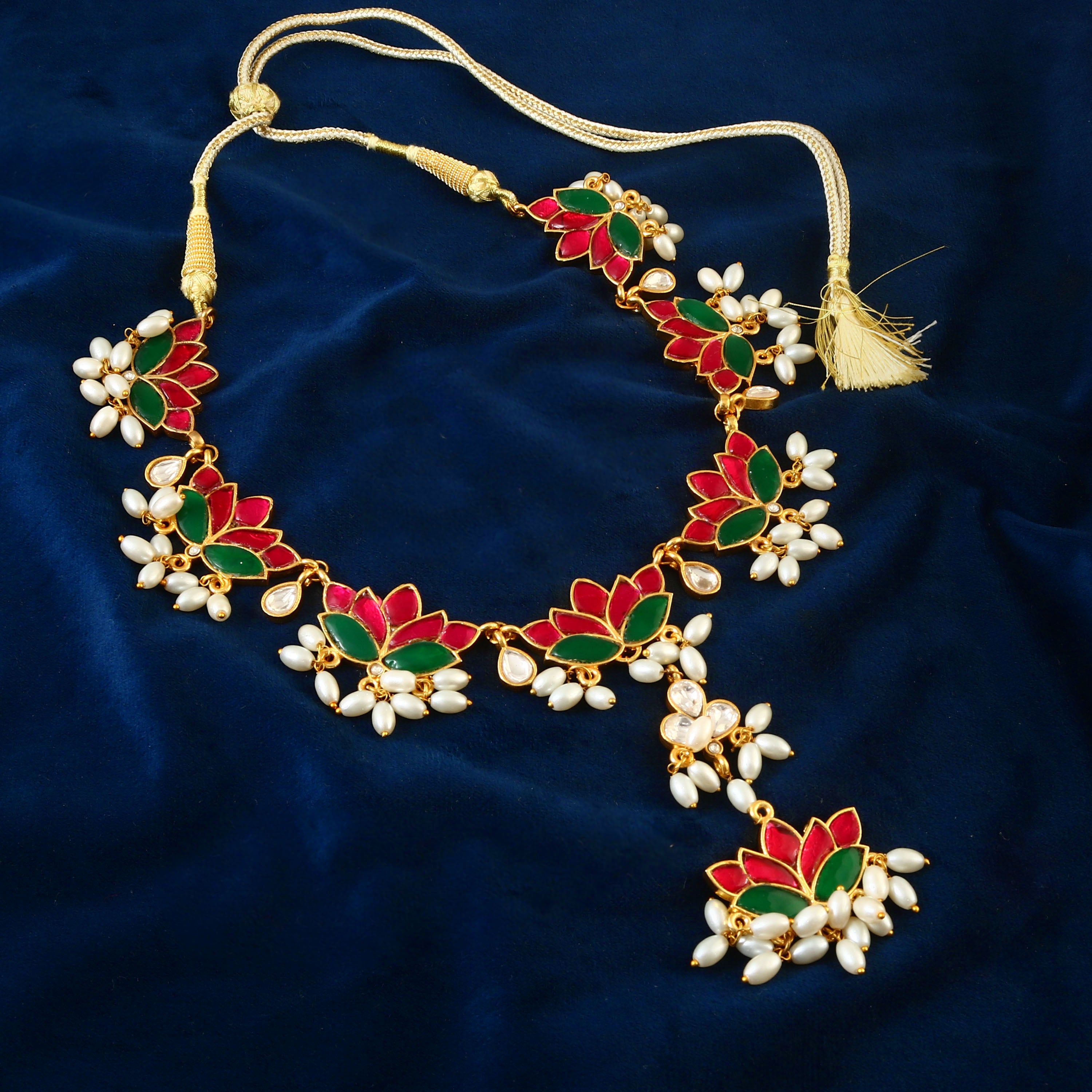NK-128 - Gulaab Jadau Kundan Necklace