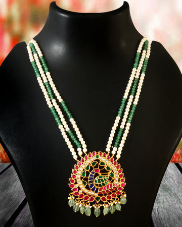 NK-129 - Mayur Jadau Kundan Necklace