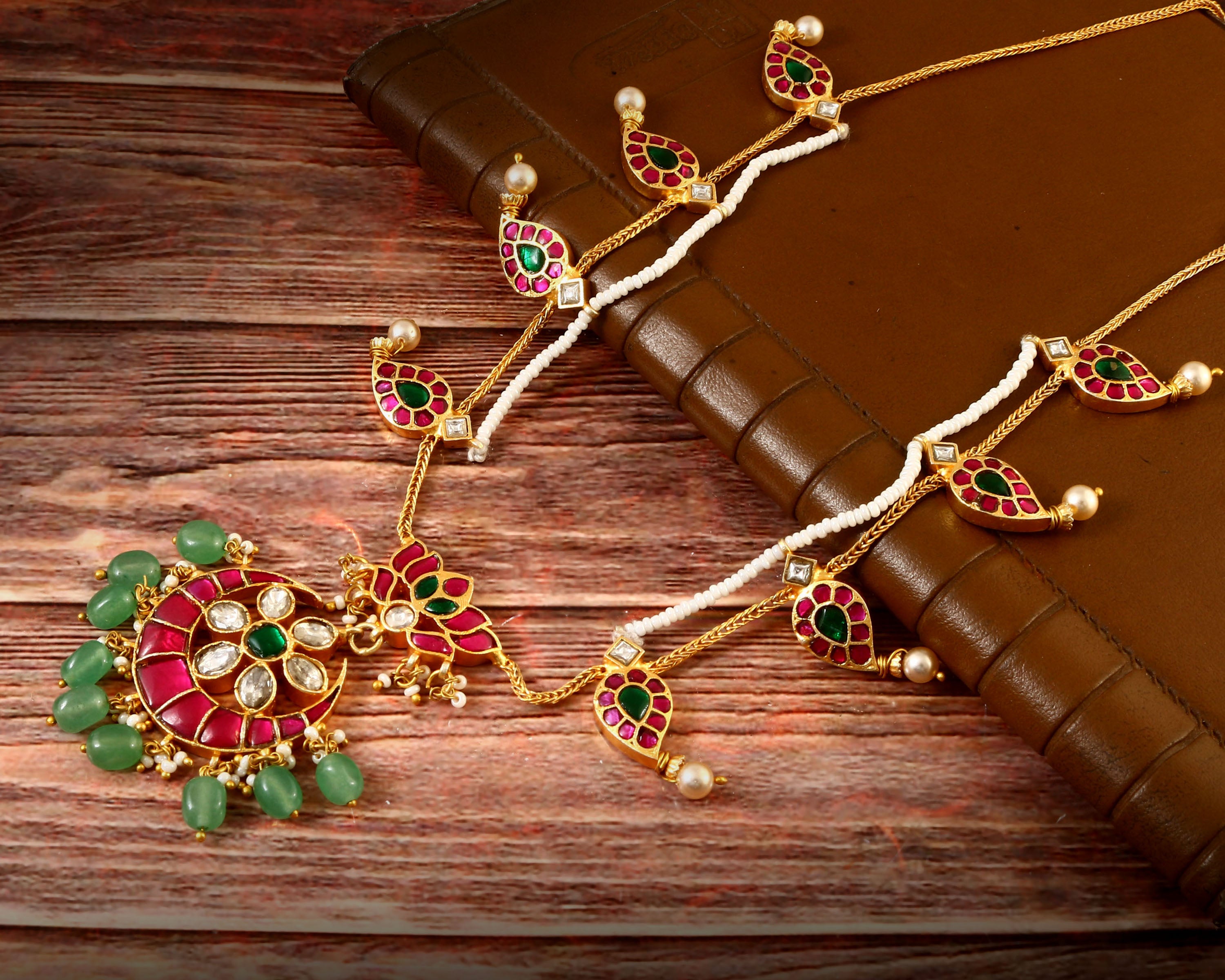 NK-131 - Ruhi Jadau Kundan Mango Set