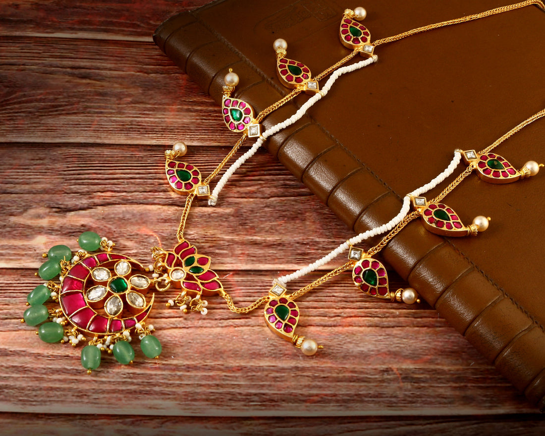 NK-131 - Ruhi Jadau Kundan Mango Set