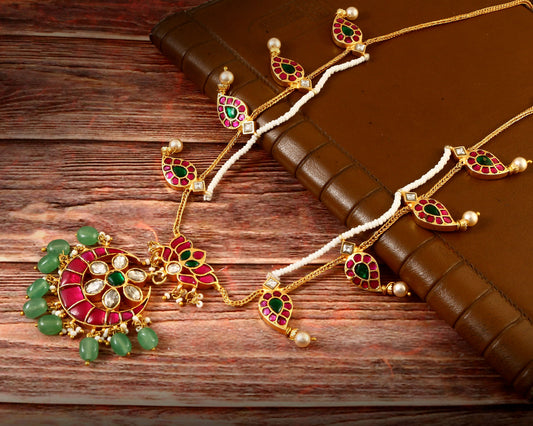NK-131 - Ruhi Jadau Kundan Mango Set