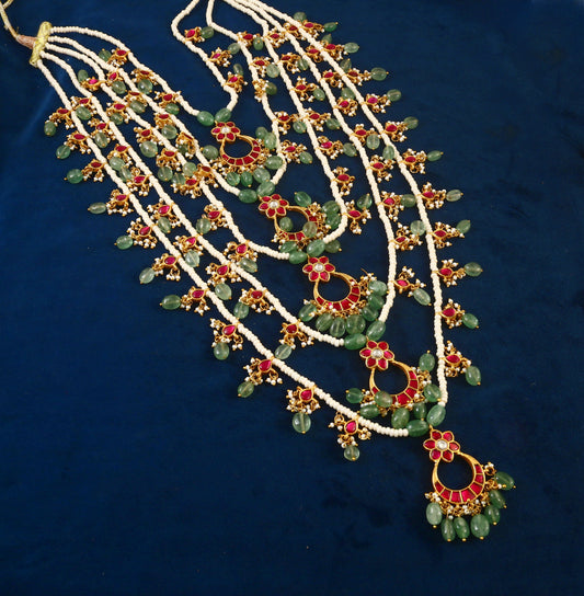 NK-136 - Zoya Panch Lada Jadau Kundan Raani Haar