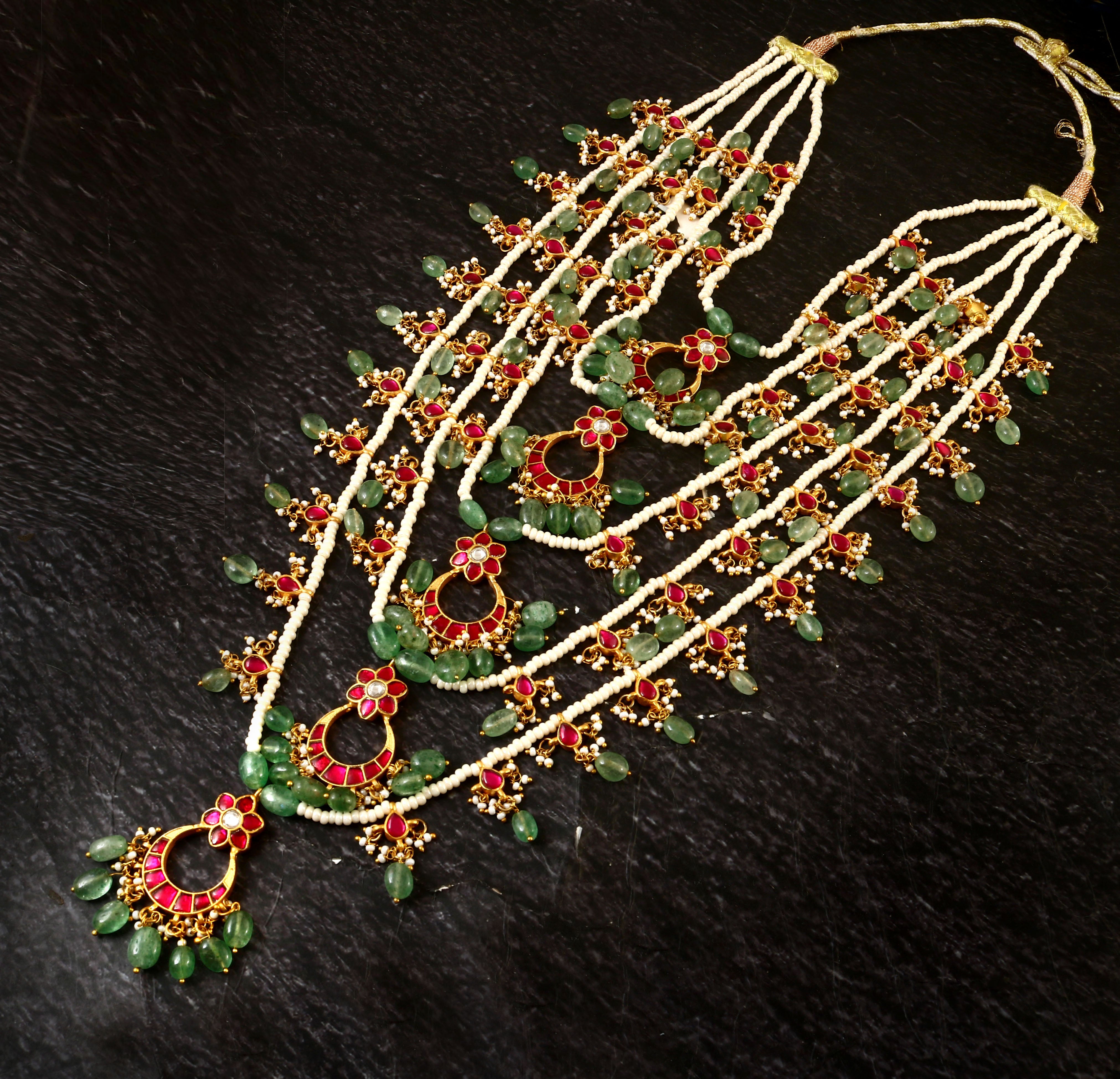 NK-136 - Zoya Panch Lada Jadau Kundan Raani Haar