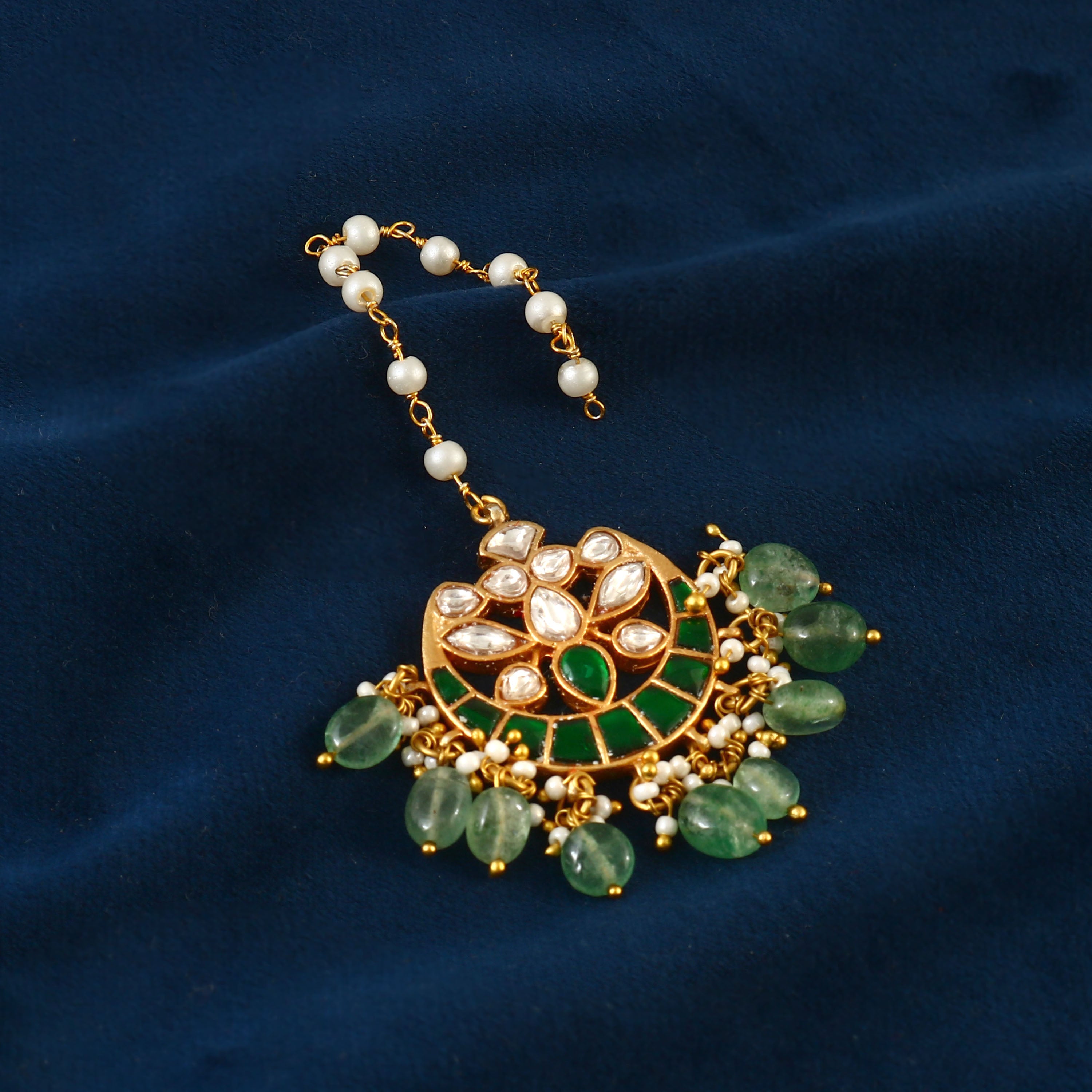 MT-101 - Jadau Kundan Mangtika with Emerald