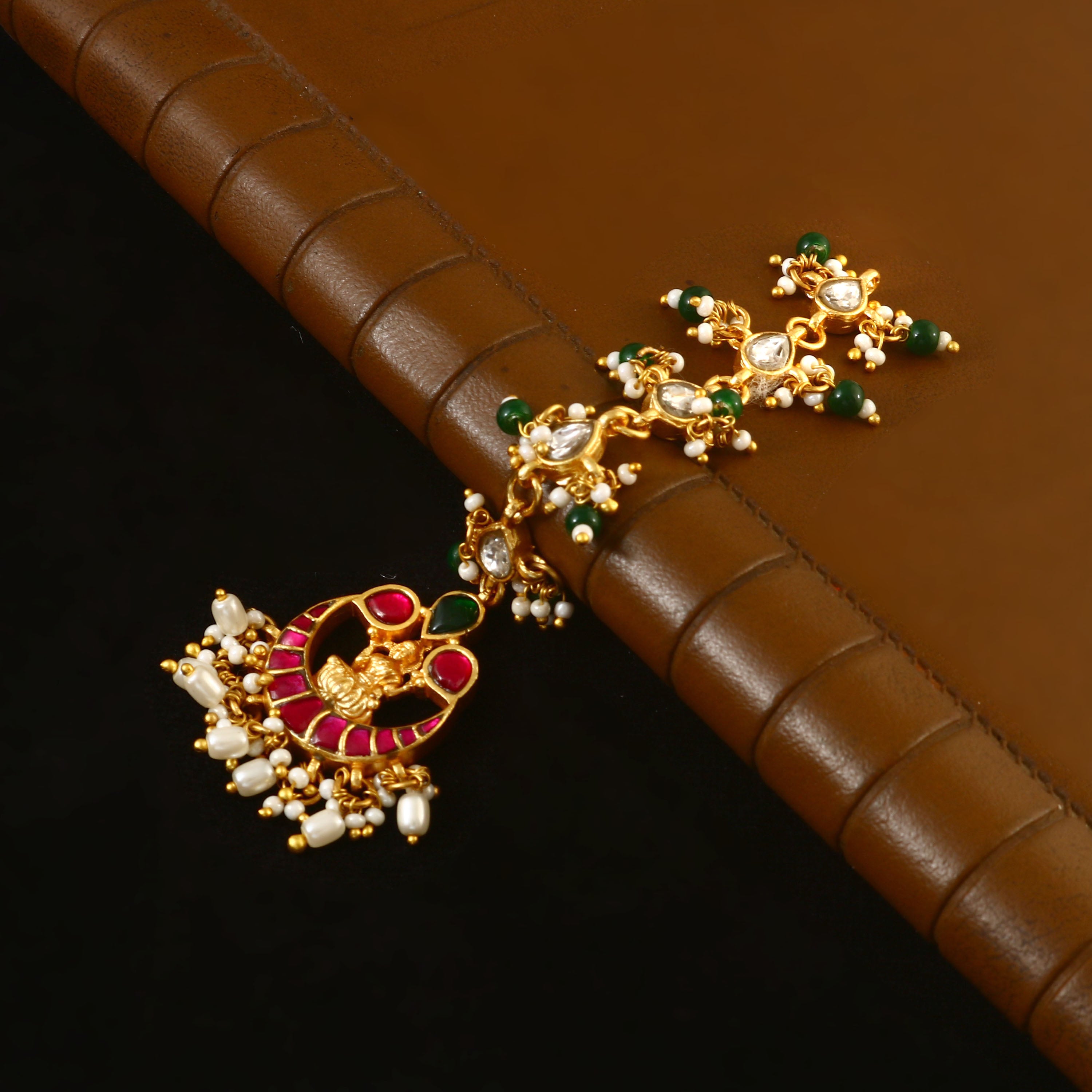 MT-106 - Jadau Kundan Mangtika with Emerald