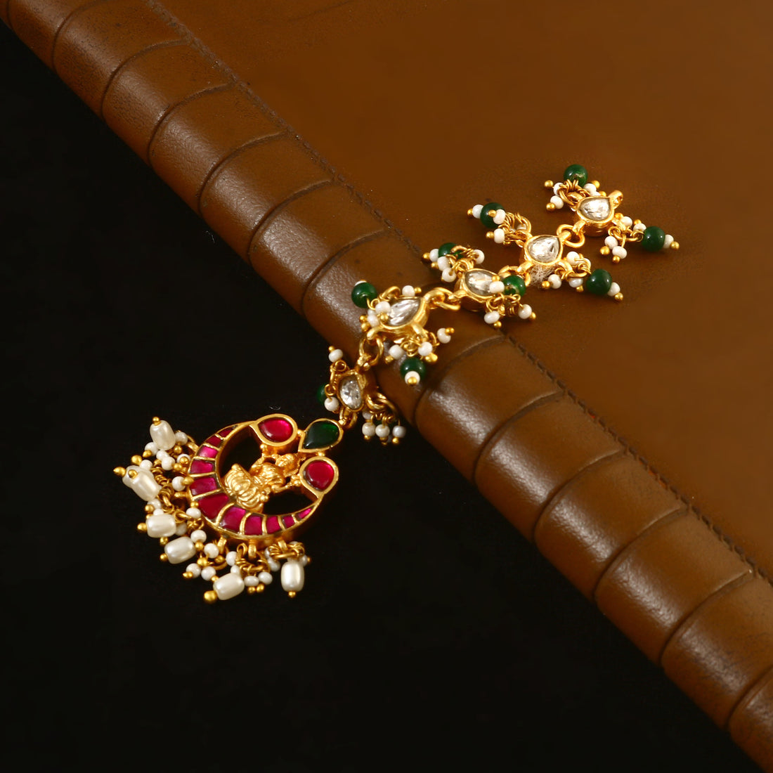 MT-106 - Jadau Kundan Mangtika with Emerald