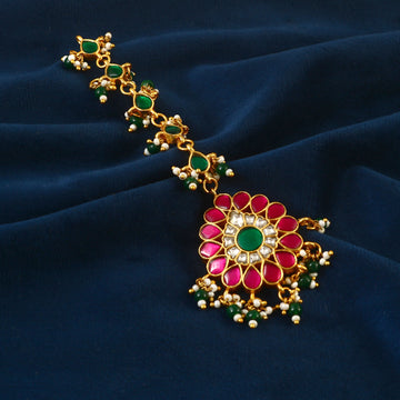 MT-108 - Jadau Kundan Mangtika with Emerald