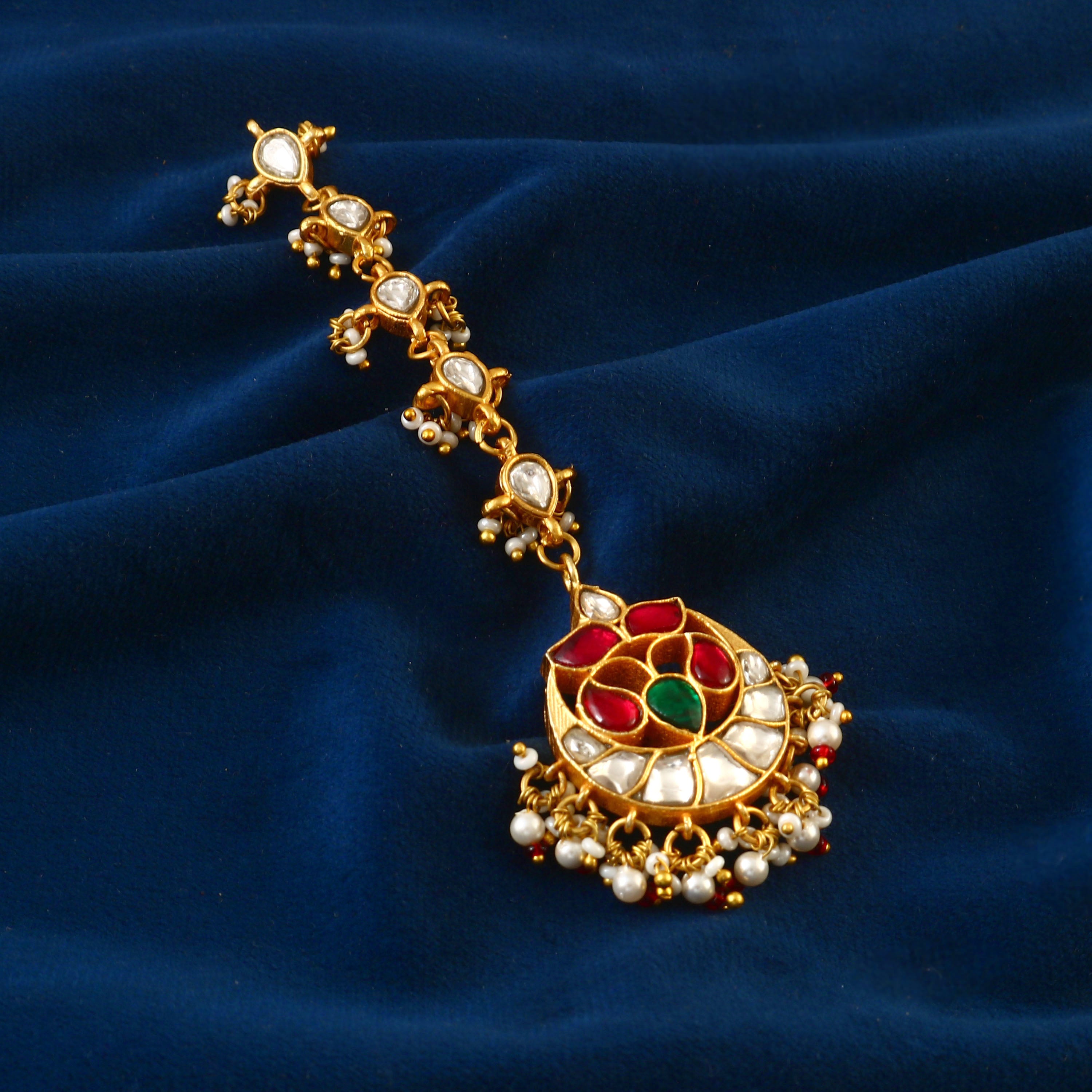 MT-110 - Jadau Kundan Mangtika with Emerald
