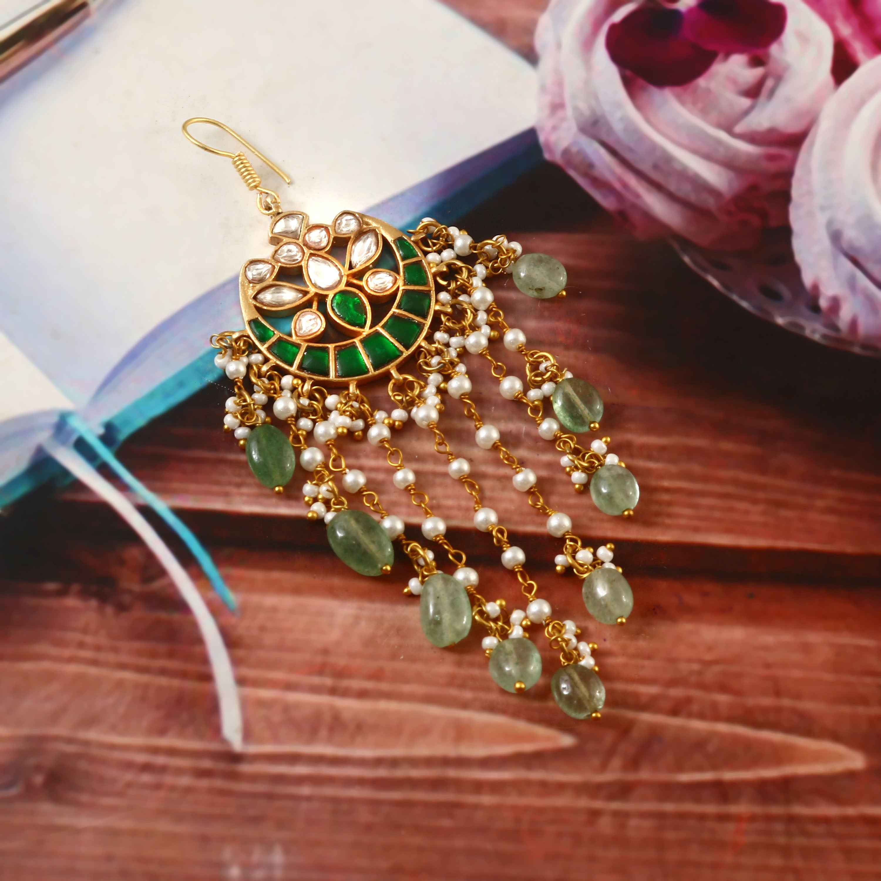 MT-112 - Jadau Kundan Mangtika with Emerald