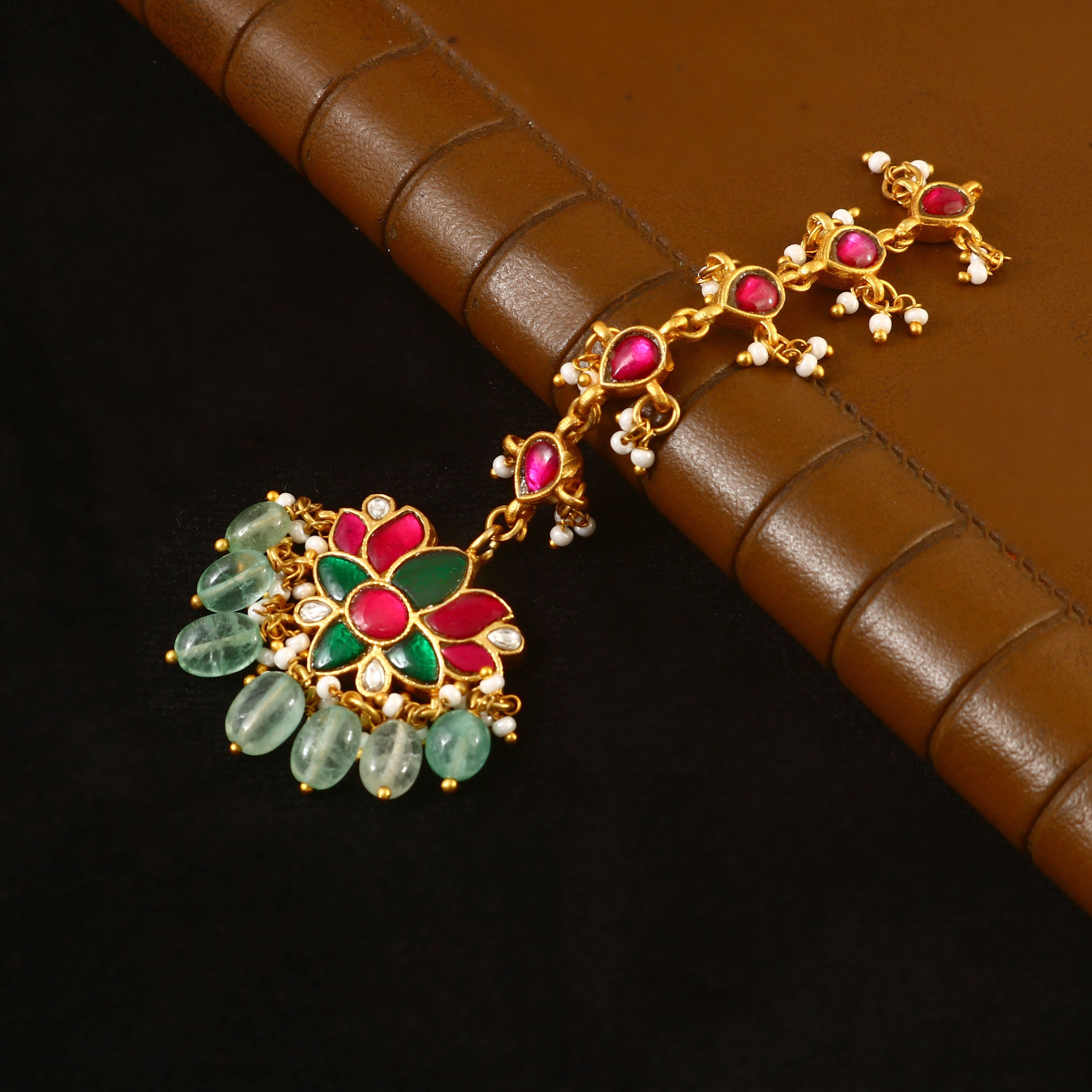 MT-113 - Jadau Kundan Mangtika with Emerald