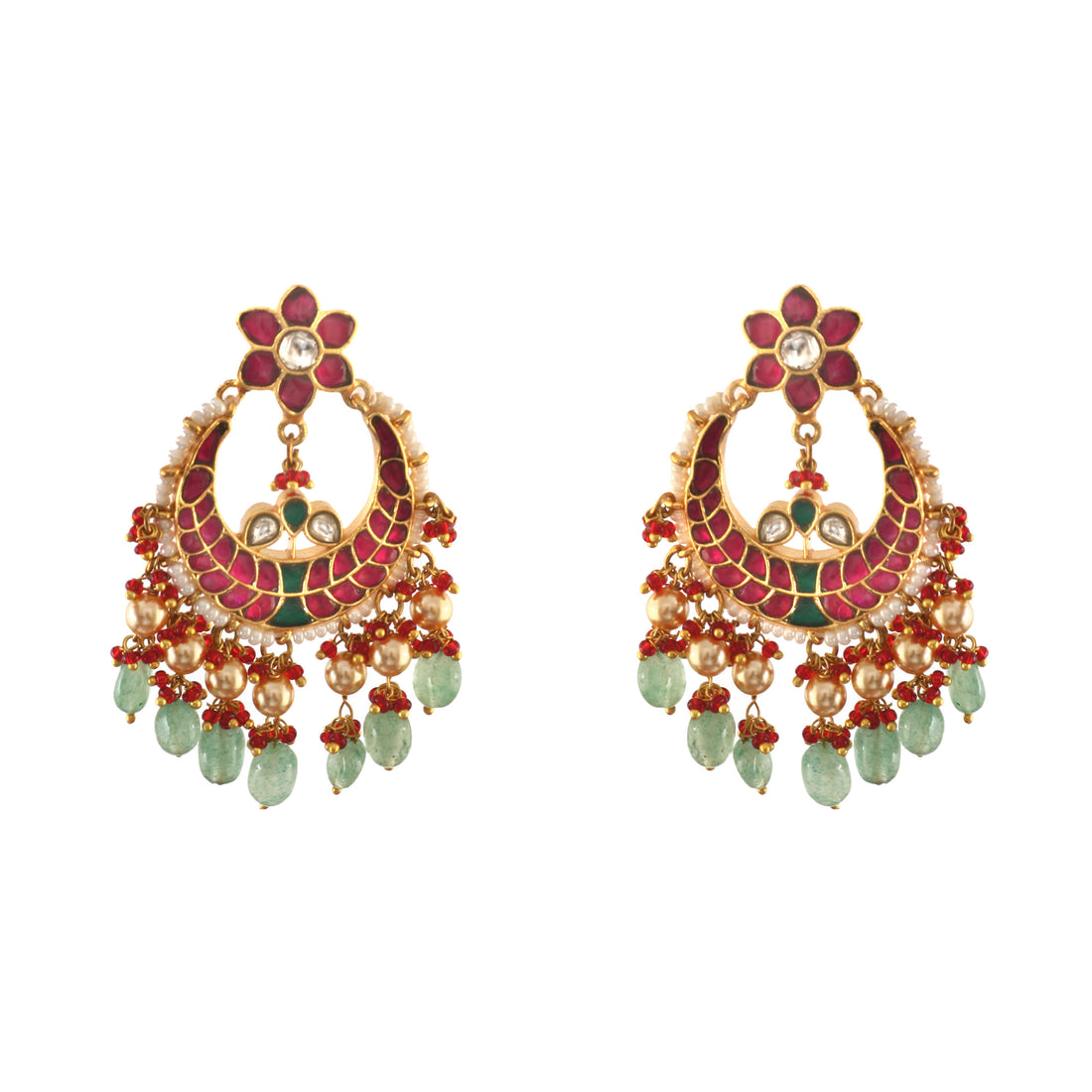 ER-104 - Jadau Kundan Earring with Emerald