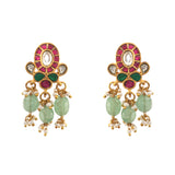 ER-108 - Jadau Kundan Earring with Emerald