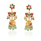 ER-109 - Jadau Kundan Earring with Emerald