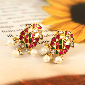 ER-110 - Jadau Kundan Earring with Emerald