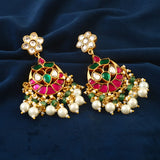 ER-111 - Jadau Kundan Earring with Emerald