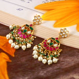 ER-111 - Jadau Kundan Earring with Emerald