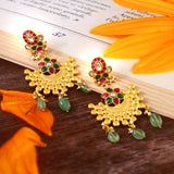 ER-112 - Jadau Kundan Earring with Emerald