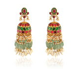 ER-114 - Jadau Kundan Earring with Emerald
