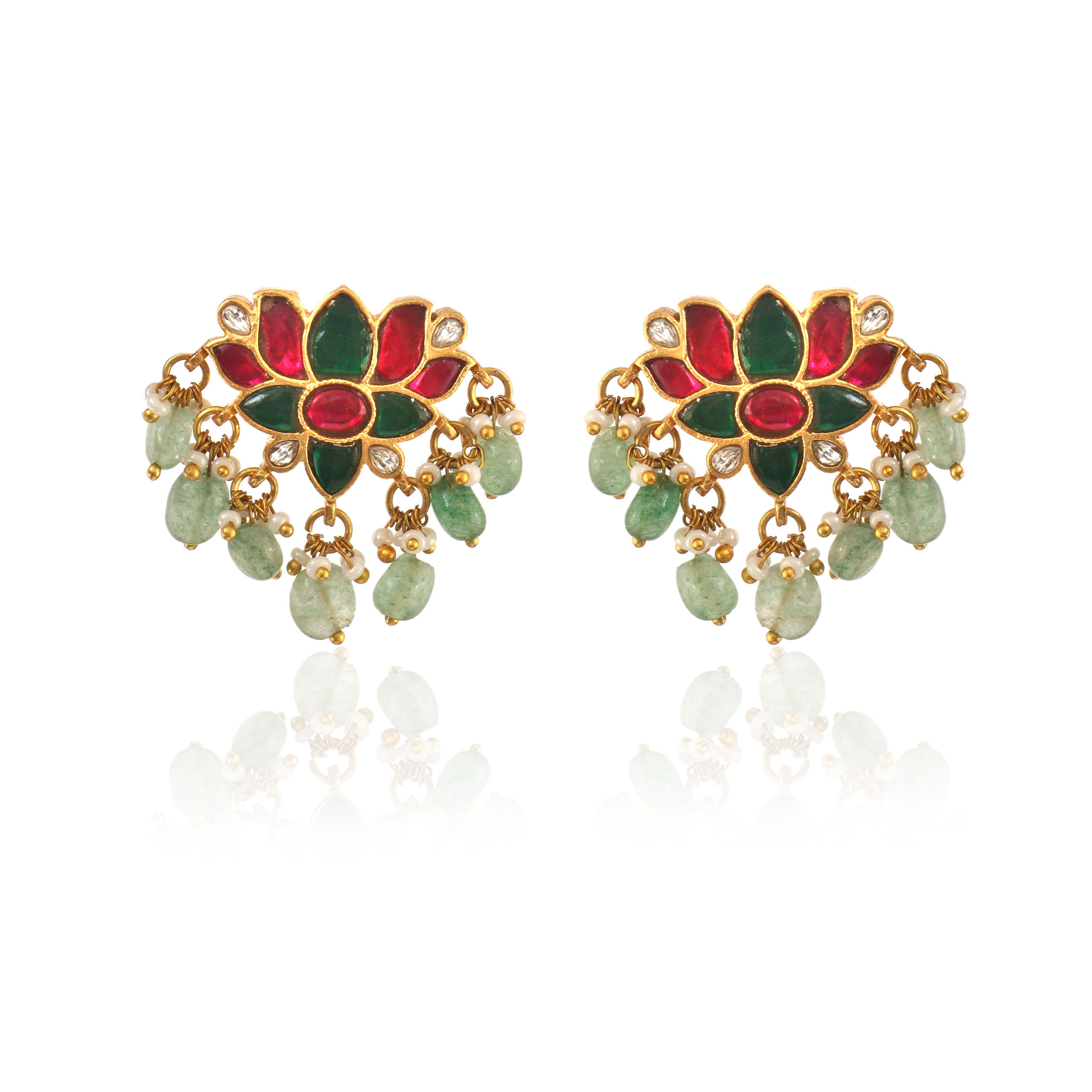 ER-115 - Jadau Kundan Earring with Emerald