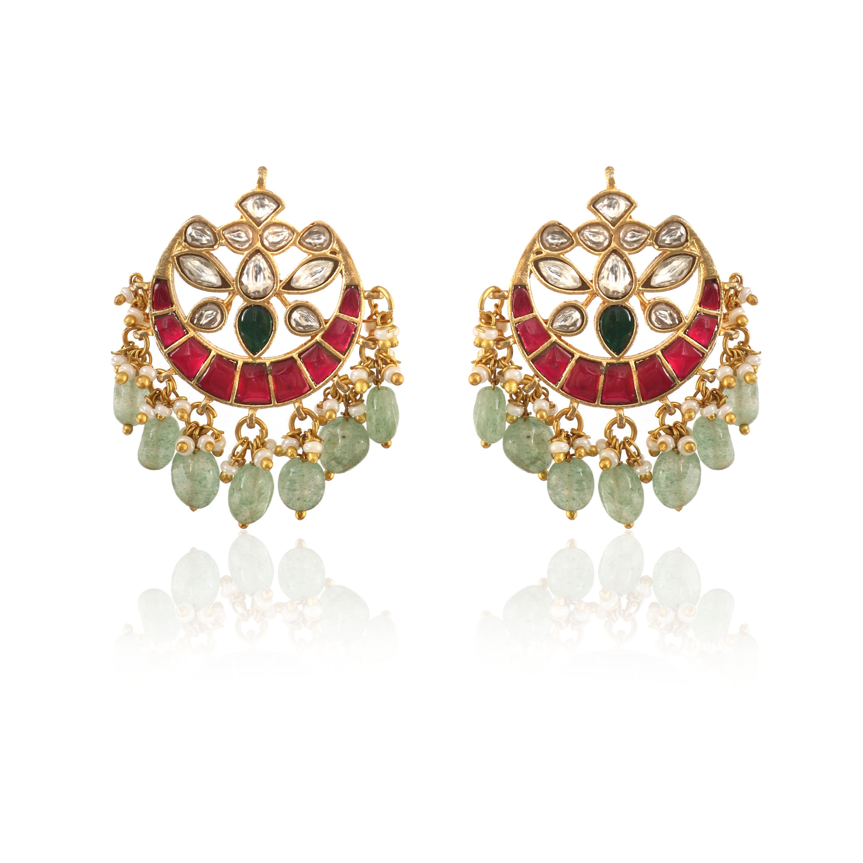 ER-116 - Jadau Kundan Earring with Emerald