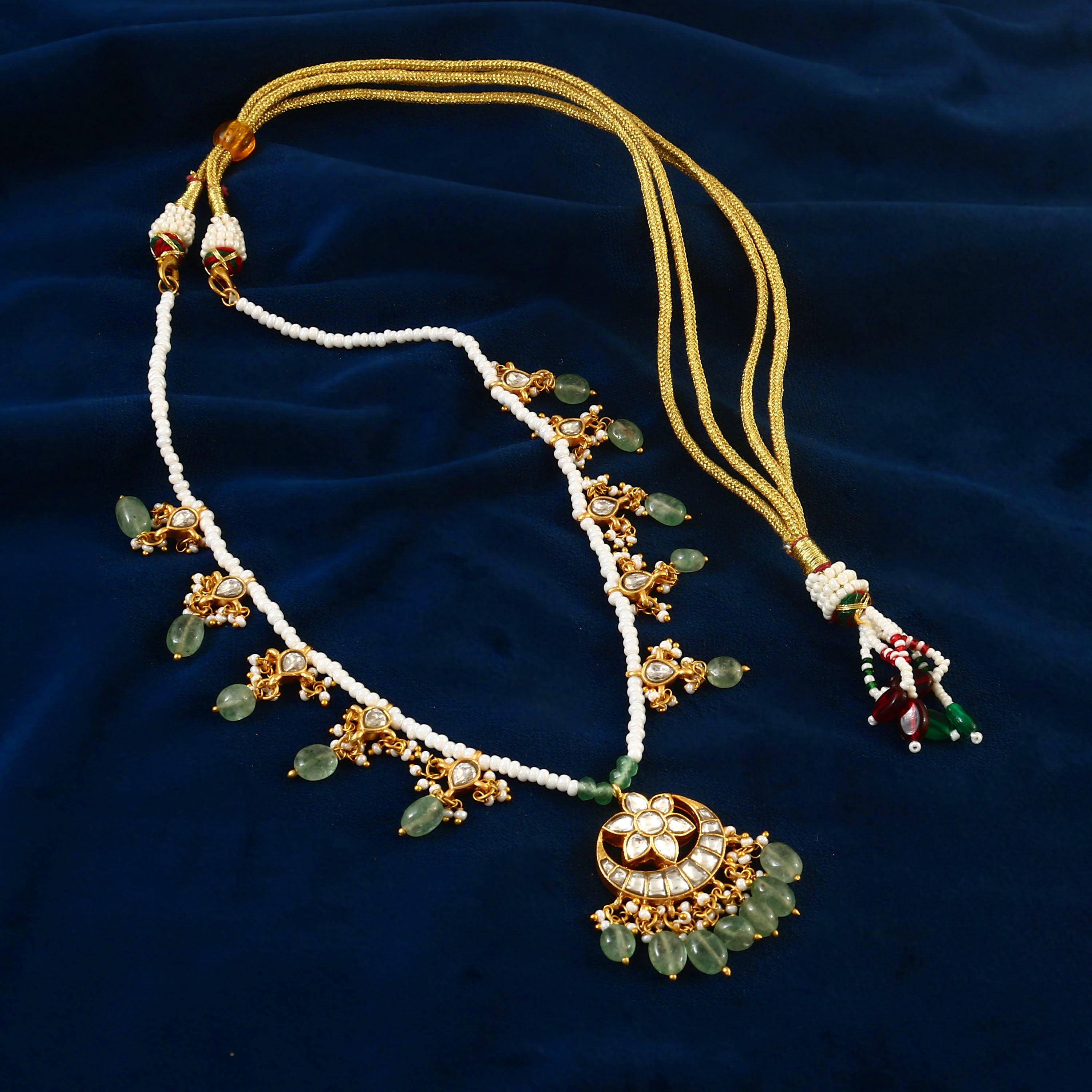 NK-141 - Jadau Kundan Necklace with Emerald