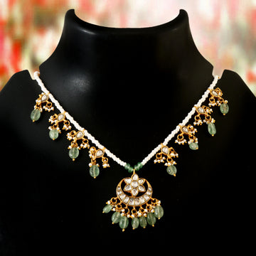 NK-141 - Jadau Kundan Necklace with Emerald