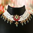 NK-145 - Jadau Kundan Necklace with Emerald