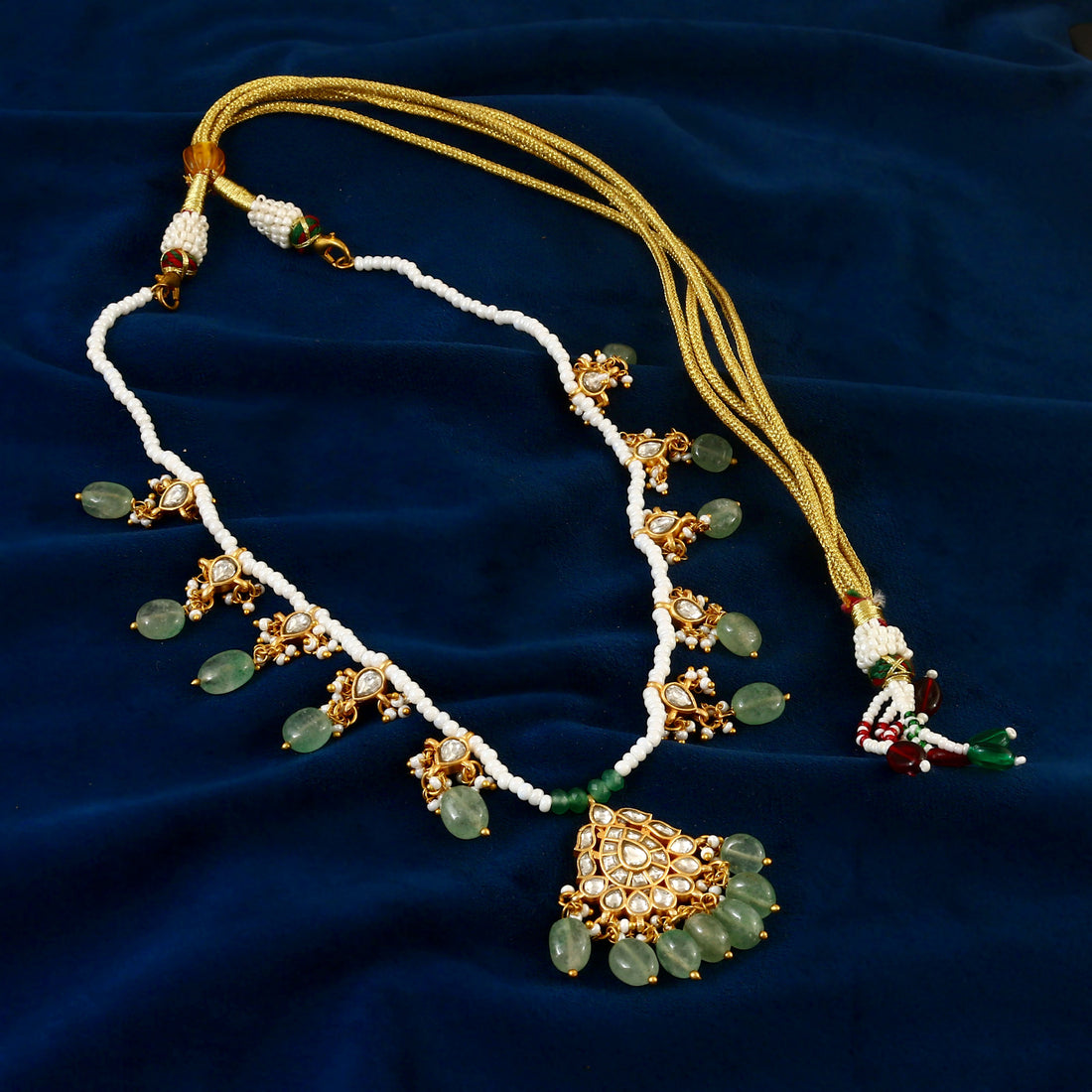 NK-149 - Jadau Kundan Necklace with Emerald