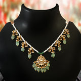 NK-149 - Jadau Kundan Necklace with Emerald