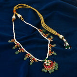NK-152- Jadau Kundan Necklace with Emerald