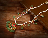 NK-153- Jadau Kundan Necklace with Emerald