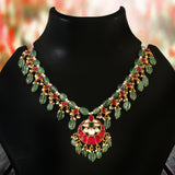 NK-156- Jadau Kundan Necklace with Emerald