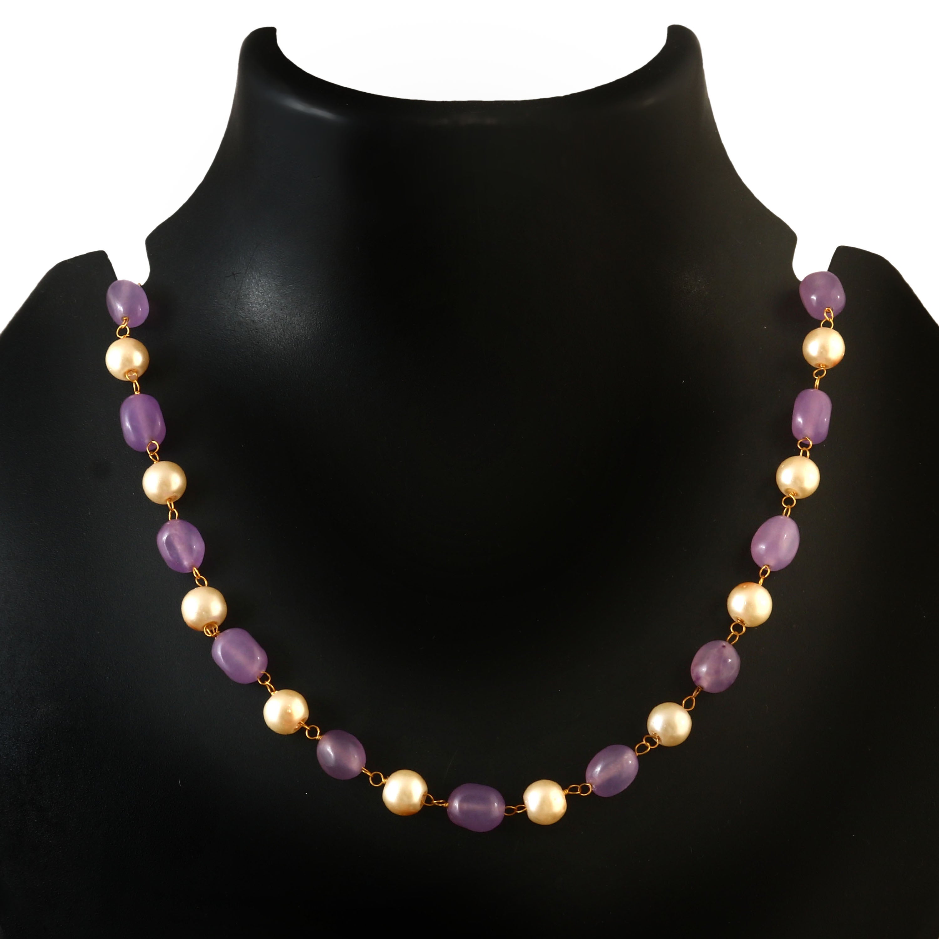 BM-102 - Jadau Kundan  Beads Necklace with Emerald