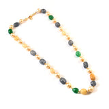 BM-103 - Jadau Kundan  Beads Necklace with Emerald