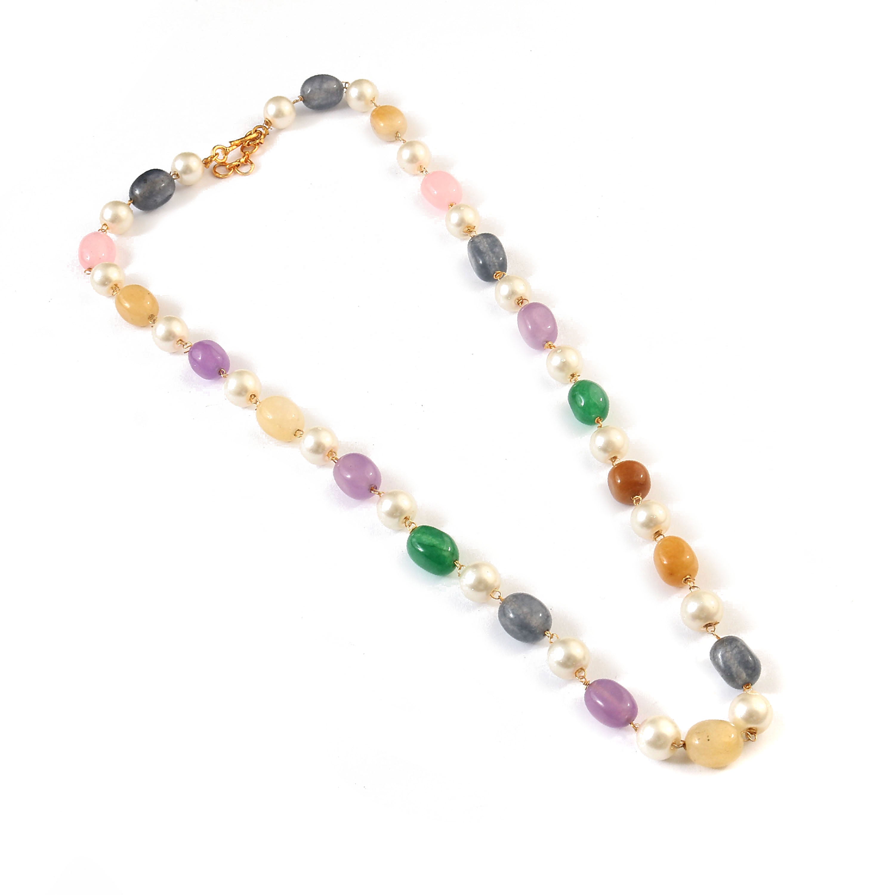 BM-106 - Jadau Kundan  Beads Necklace with Emerald