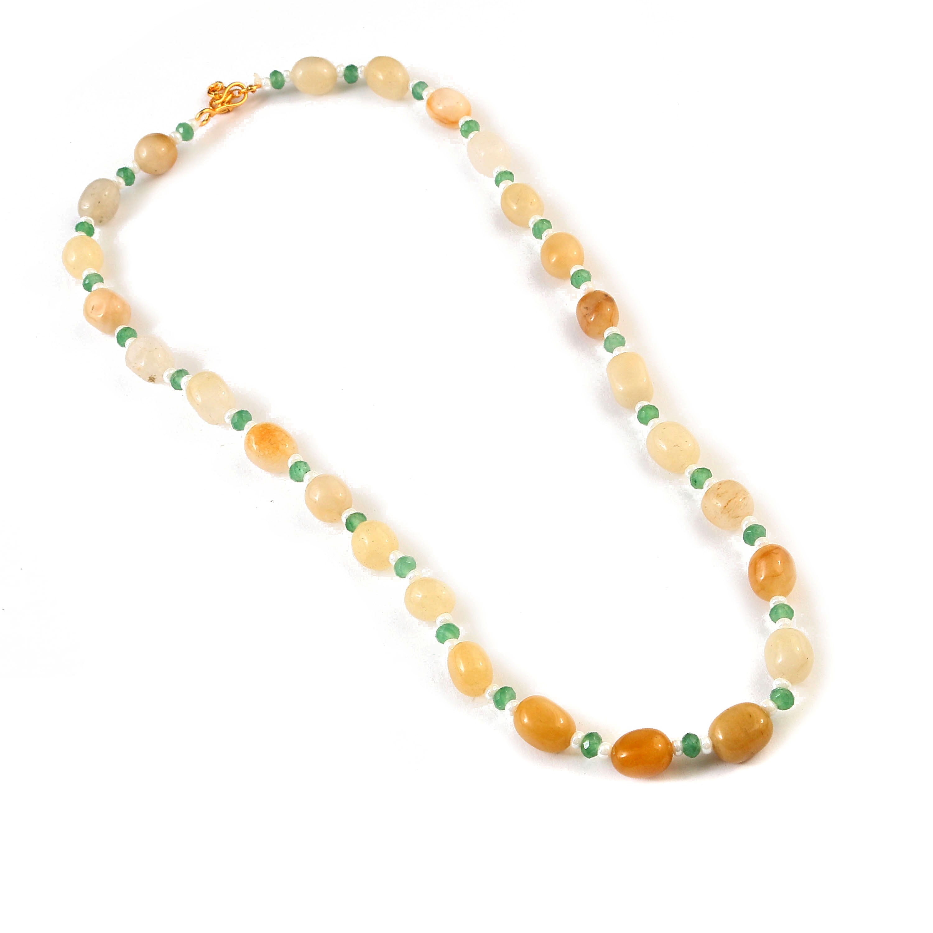 BM-107 - Jadau Kundan  Beads Necklace with Emerald