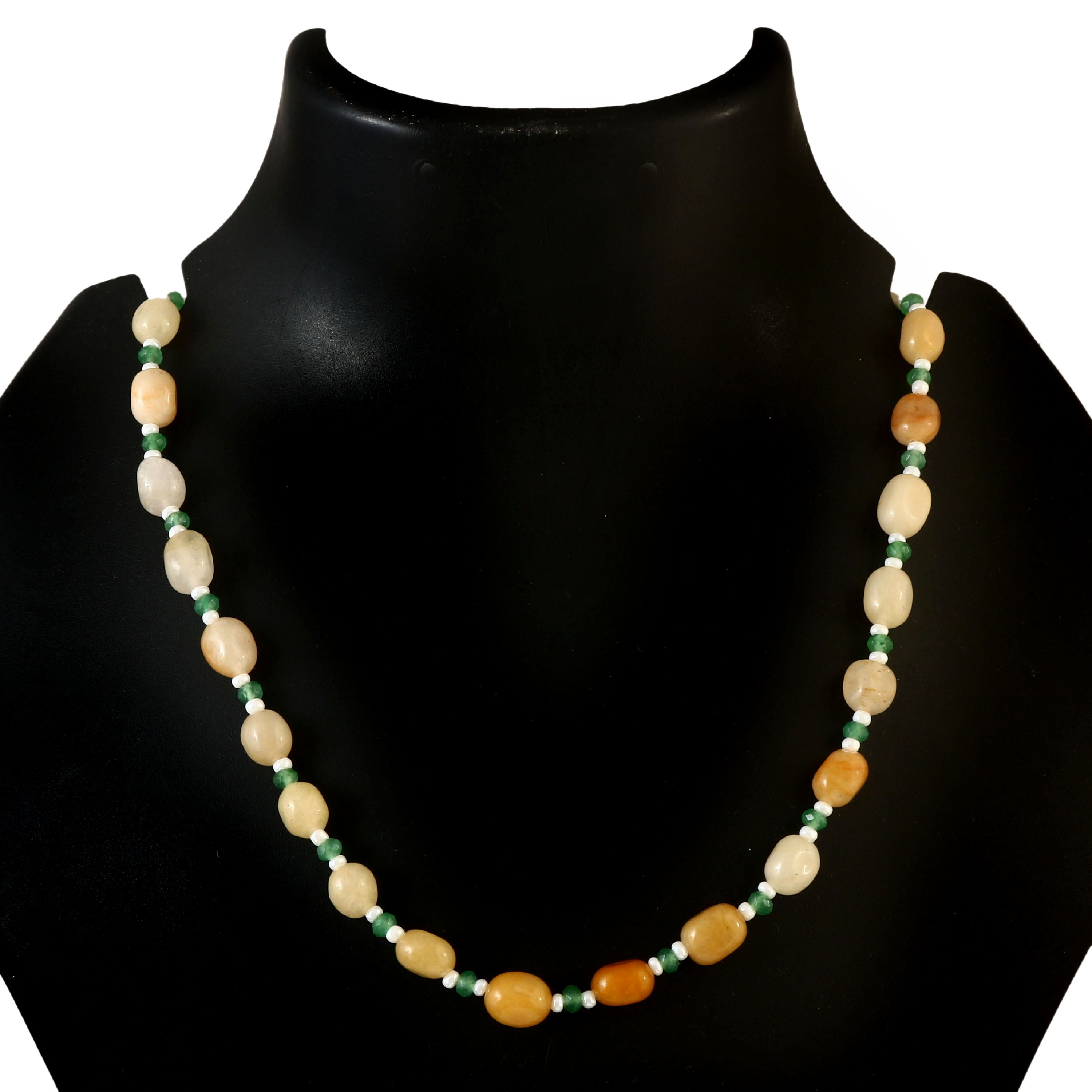 BM-107 - Jadau Kundan  Beads Necklace with Emerald