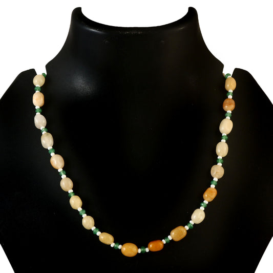 BM-107 - Jadau Kundan  Beads Necklace with Emerald