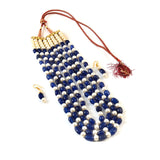 BM-111 - Jadau Kundan Beads Necklace with Emerald