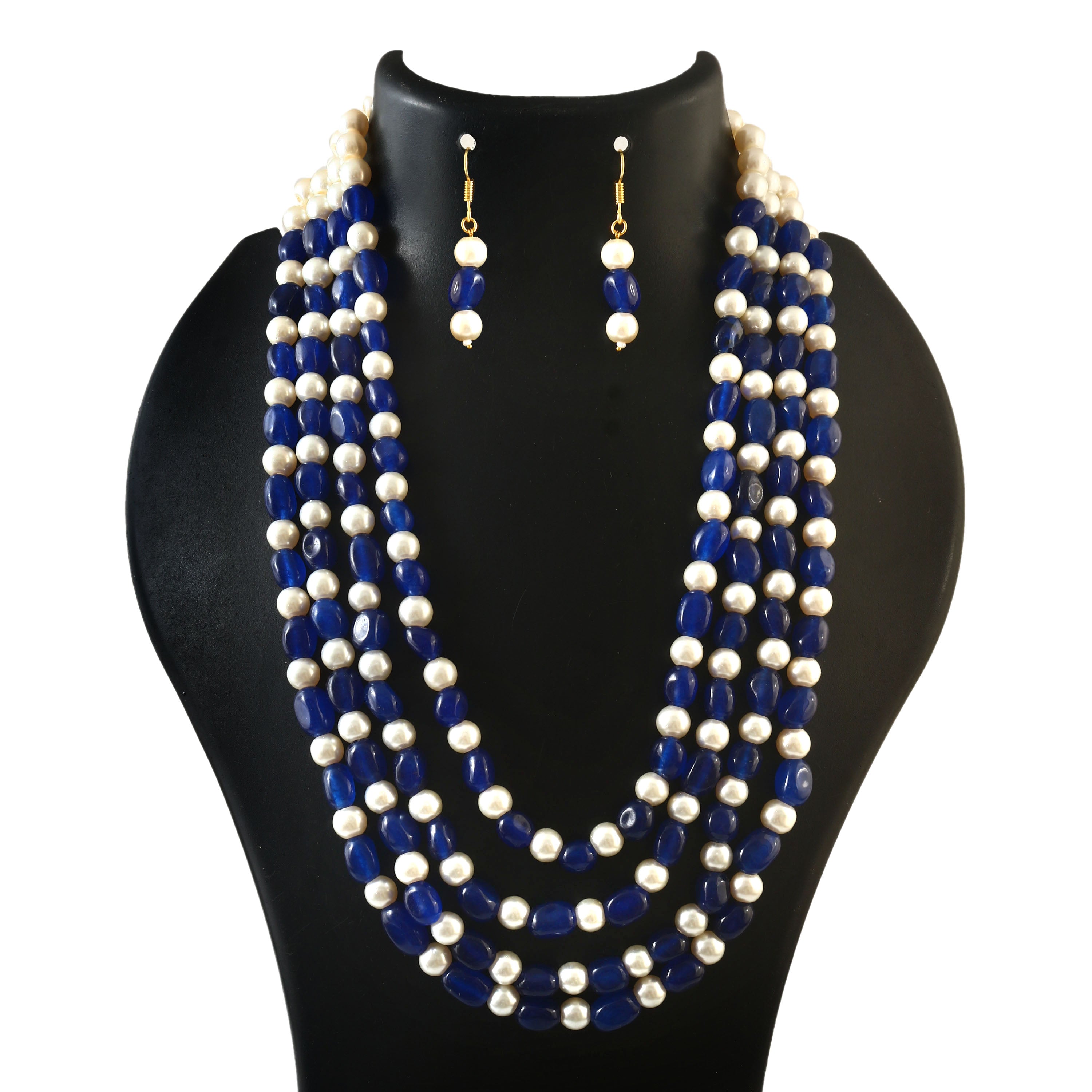 BM-111 - Jadau Kundan Beads Necklace with Emerald