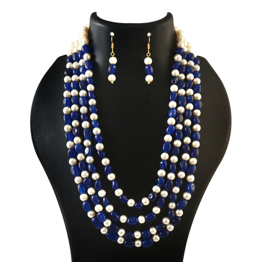 BM-111 - Jadau Kundan Beads Necklace with Emerald