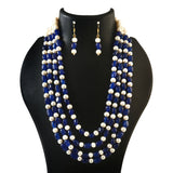 BM-111 - Jadau Kundan Beads Necklace with Emerald