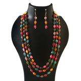 BM-112 - Jadau Kundan Beads Necklace with Emerald