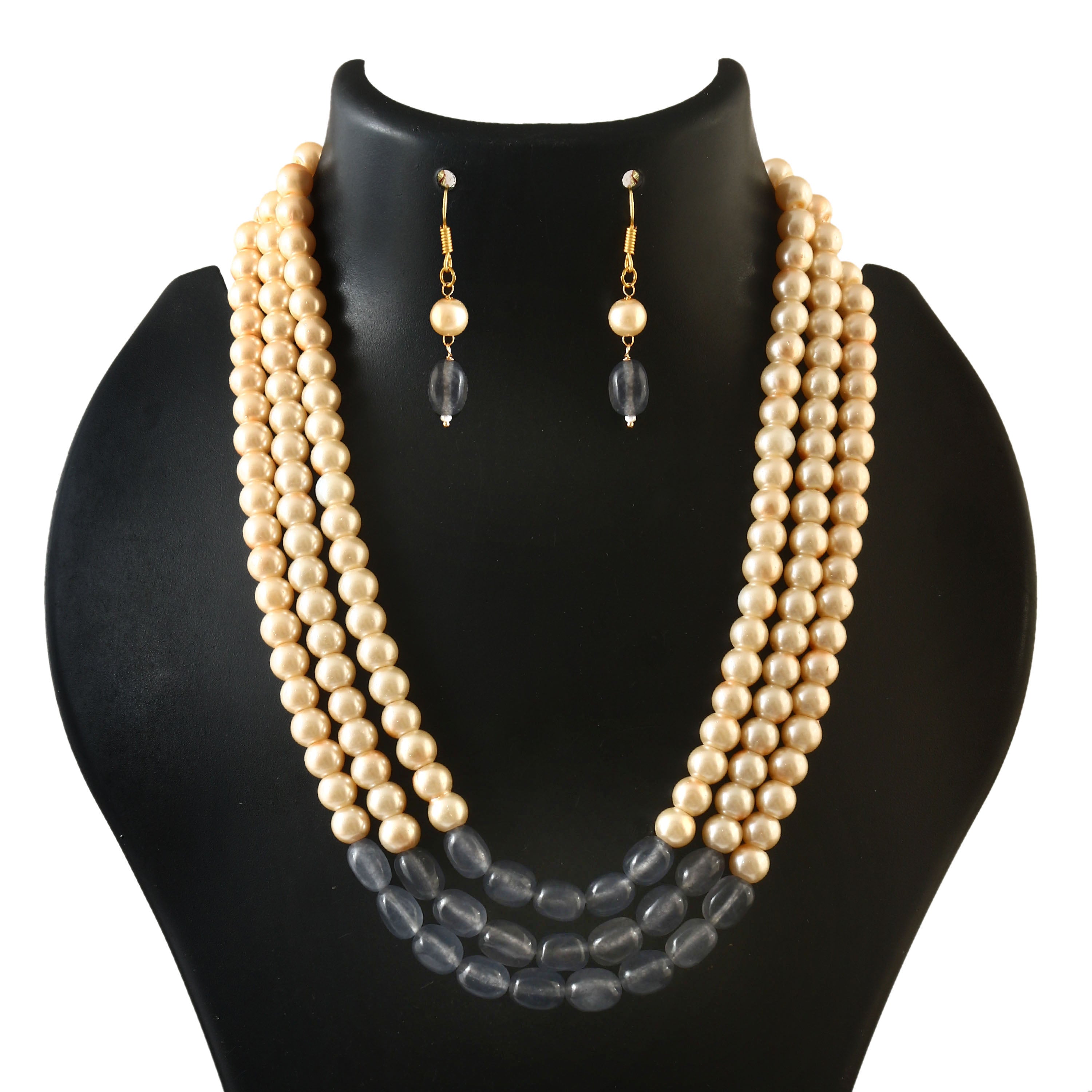 BM-115 - Jadau Kundan Beads Necklace with Emerald