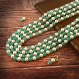 BM-116 - Jadau Kundan Beads Necklace with Emerald